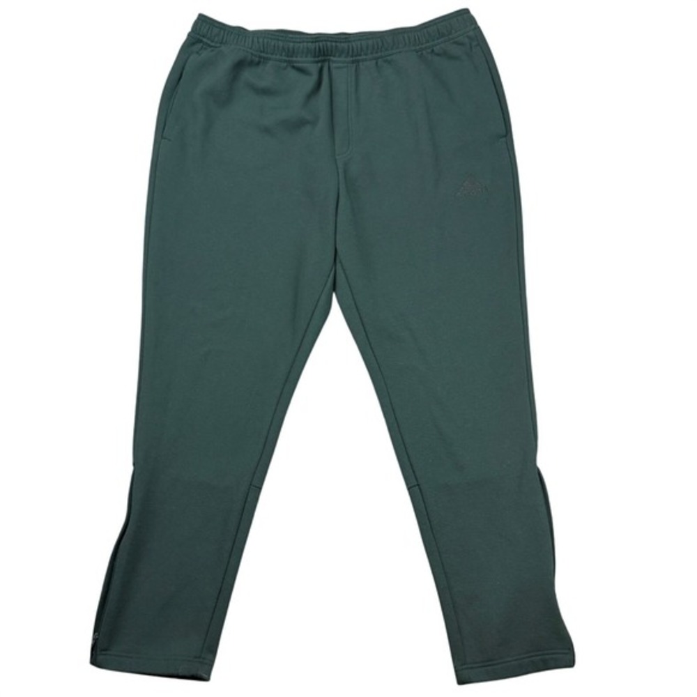 Adidas Mens 2XL W39 L30.5 Green Jogger Sweatpants Zipped Ankle Activewear Casual